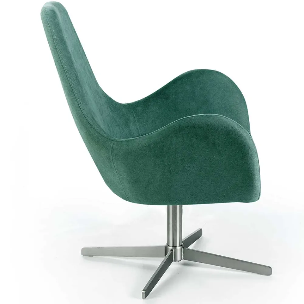 Wohnen Stühle<Drehbarer Retro Loungesessel in Türkis - Vitablo