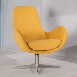 Wohnen Sessel|Stühle<Drehbarer Retrosessel in Gelb - Phantom