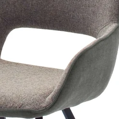 Wohnen Stühle<Drehbarer Tischsessel in hellem Grau - Kiano (2er Set)