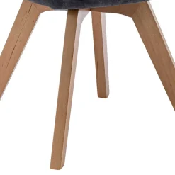 Wohnen Stühle<Drehbarer Tischsessel in Anthrazit Samt - Kanton (2er Set)