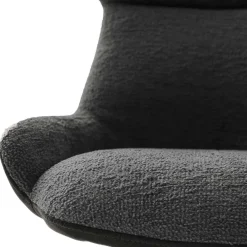Wohnen Stühle<Drehstühle in Anthrazit mit Edelstahl - Danah (2er Set)