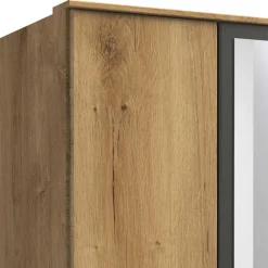 Wohnen Kleiderschränke|Schränke<Drehtürenschrank in Plankeneiche Holzdekor - Leviza
