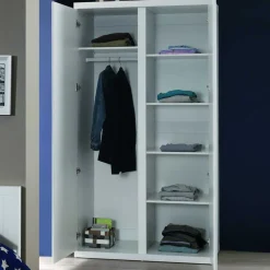 Wohnen Kleiderschränke<Drehtürenschrank Raven in Weiß