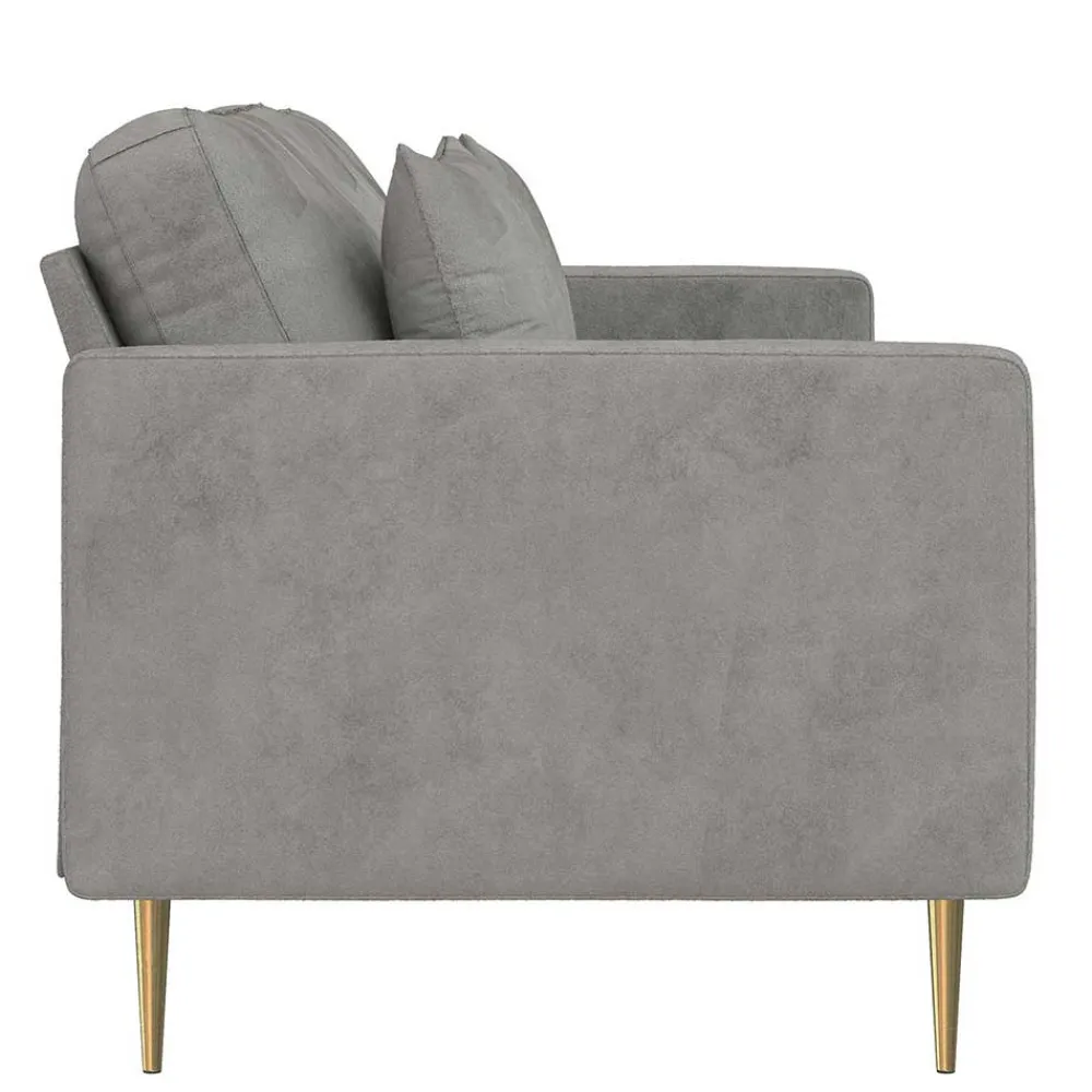 Wohnen Sofas<Dreisitzer Samtcouch in Grau - Hillion