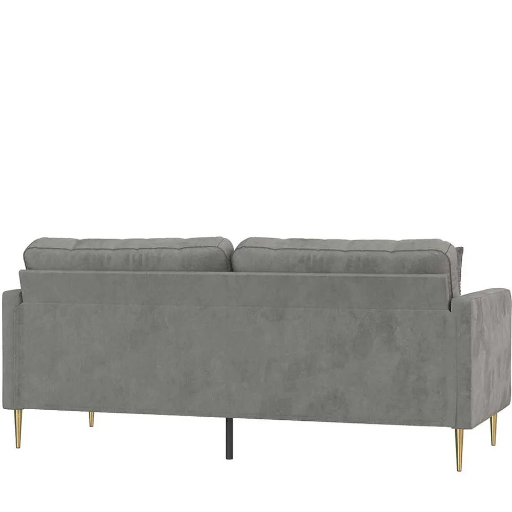 Wohnen Sofas<Dreisitzer Samtcouch in Grau - Hillion