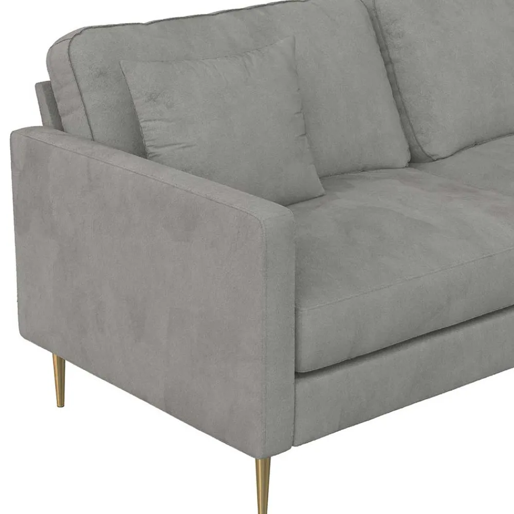 Wohnen Sofas<Dreisitzer Samtcouch in Grau - Hillion