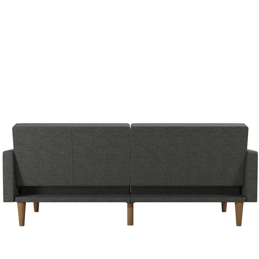 Wohnen Betten|Sofas<Dreisitzer Schlafsofa in Grau und Holz Natur - Maragas
