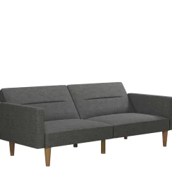 Wohnen Betten|Sofas<Dreisitzer Schlafsofa in Grau und Holz Natur - Maragas