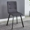 Wohnen Stühle<Dunkelgraue Essstühle in Modern - Nicoleta (2er Set)