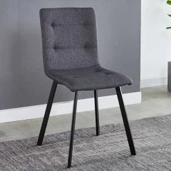 Wohnen Stühle<Dunkelgraue Essstühle in Modern - Nicoleta (2er Set)