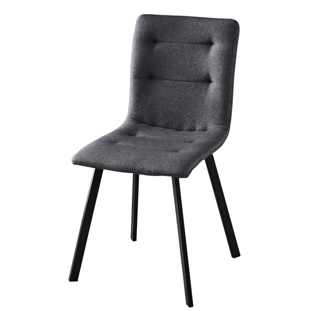 Wohnen Stühle<Dunkelgraue Essstühle in Modern - Nicoleta (2er Set)