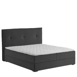 Wohnen Betten<Dunkelgraues Polsterbett mit Bettkasten - Epos