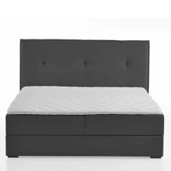 Wohnen Betten<Dunkelgraues Polsterbett mit Bettkasten - Epos