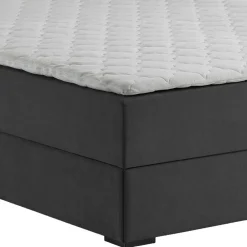 Wohnen Betten<Dunkelgraues Polsterbett mit Bettkasten - Epos