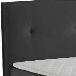 Wohnen Betten<Dunkelgraues Polsterbett mit Bettkasten - Epos