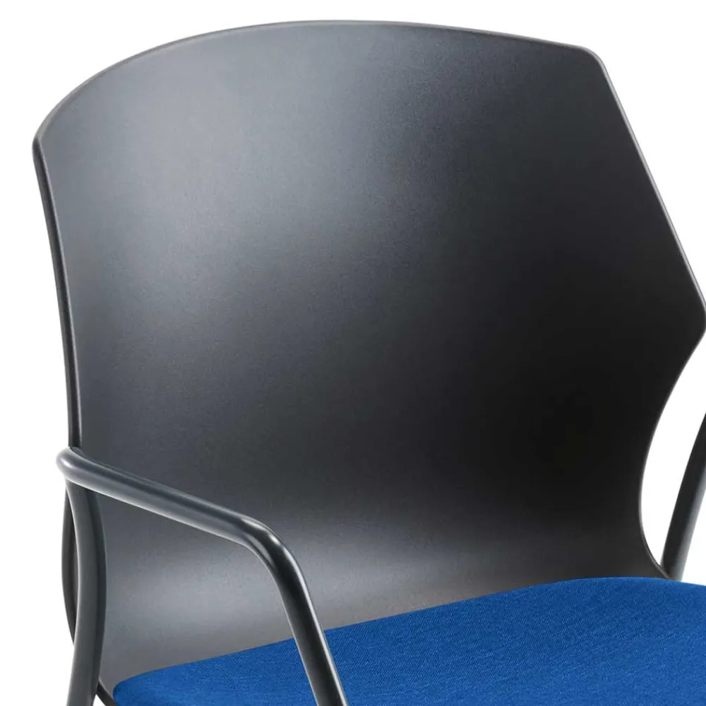 Wohnen Stühle<Dunkler Armlehnenstuhl mit Polstersitz Blau - Praggio
