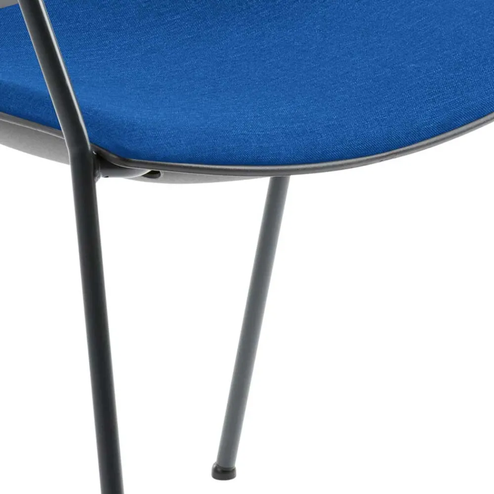 Wohnen Stühle<Dunkler Armlehnenstuhl mit Polstersitz Blau - Praggio