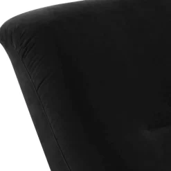 Wohnen Sessel<Dunkler Relaxsessel aus Velours Schwarz - Leverias
