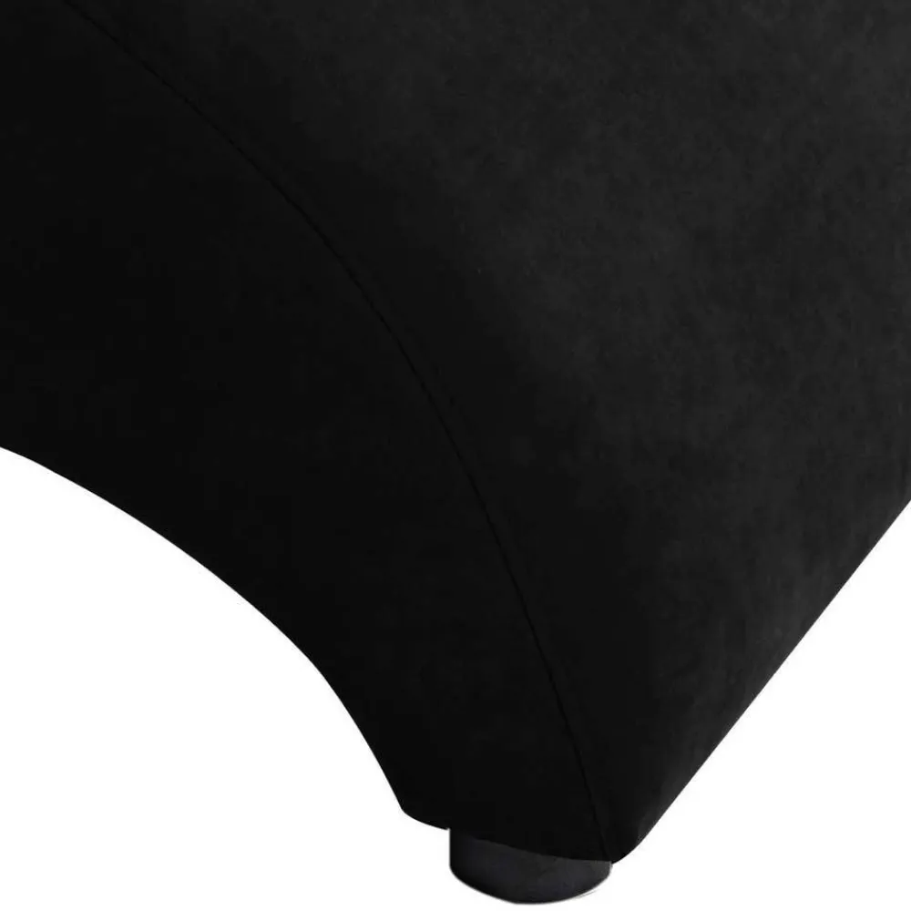 Wohnen Sessel<Dunkler Relaxsessel aus Velours Schwarz - Leverias