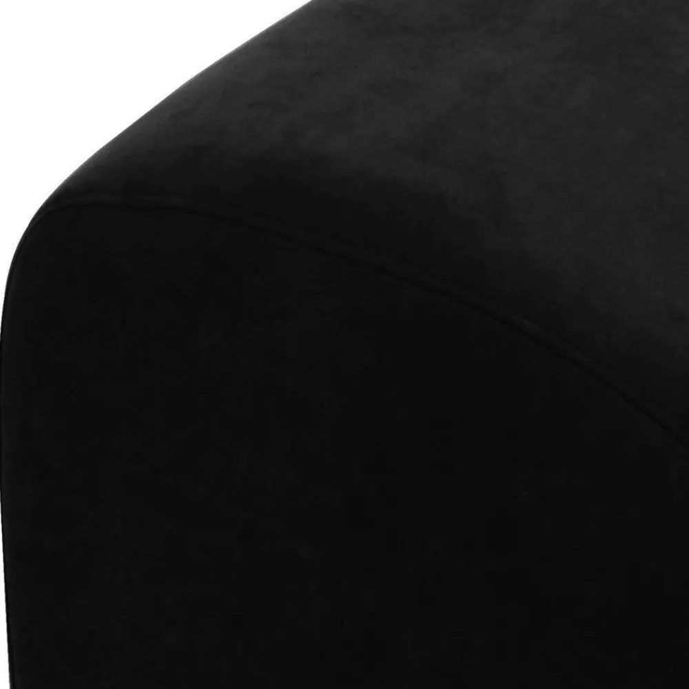 Wohnen Sessel<Dunkler Relaxsessel aus Velours Schwarz - Leverias
