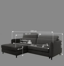 Wohnen Betten|Sofas<Eckcouch Schlafsofa in Altrosa - Drujano