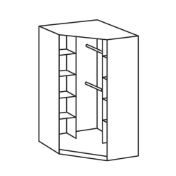 Wohnen Kleiderschränke<Eckschrank Mellevos in Weiß