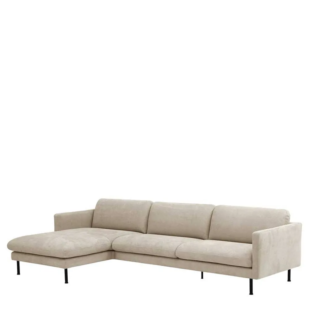 Wohnen Sofas<Ecksofa in Beige mit Schwarz - Roco