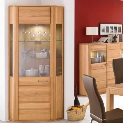 Wohnen Vitrinen<Eckvitrine Athias aus Kernbuche
