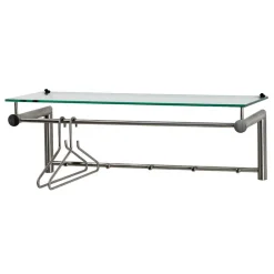 Wohnen Garderoben<Edelstahl Garderobe mit Glas Hutablage - Blevos