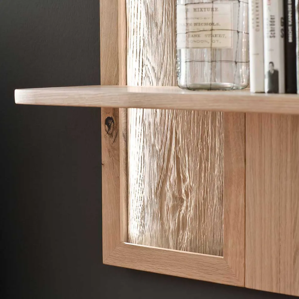 Wohnen Wohnwände<Eiche Bianco Wohnwand Set 320cm - Crokas (dreiteilig)