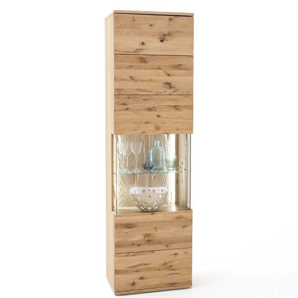 Wohnen Wohnwände<Eiche Bianco Wohnwand Set 320cm - Crokas (dreiteilig)
