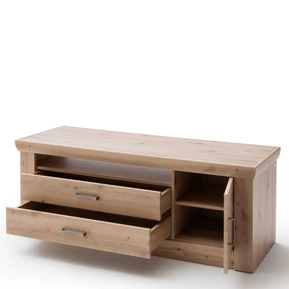 Wohnen Tv & Hifi-Möbel|Lowboards<Eiche Dekor TV Board mit 2 Schubladen - Wykina