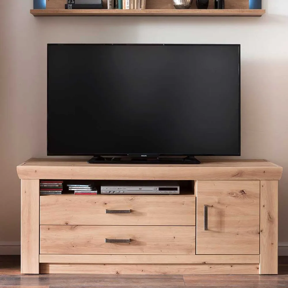 Wohnen Tv & Hifi-Möbel|Lowboards<Eiche Dekor TV Board mit 2 Schubladen - Wykina