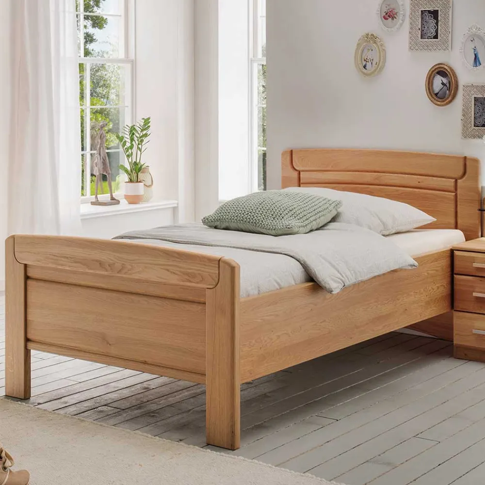 Wohnen Betten<Eiche Einzelbett auch in Überlängen - Sendician