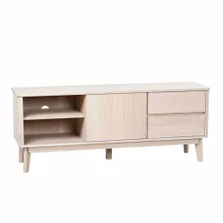 Wohnen Tv & Hifi-Möbel|Lowboards<Eiche Massivholz TV Schrank in White Wash - Navassa