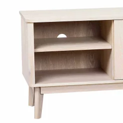 Wohnen Tv & Hifi-Möbel|Lowboards<Eiche Massivholz TV Schrank in White Wash - Navassa