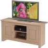 Wohnen Tv & Hifi-Möbel|Lowboards<Eichefarbenes Landhaus TV Board 120x58x39 cm - Eliandas