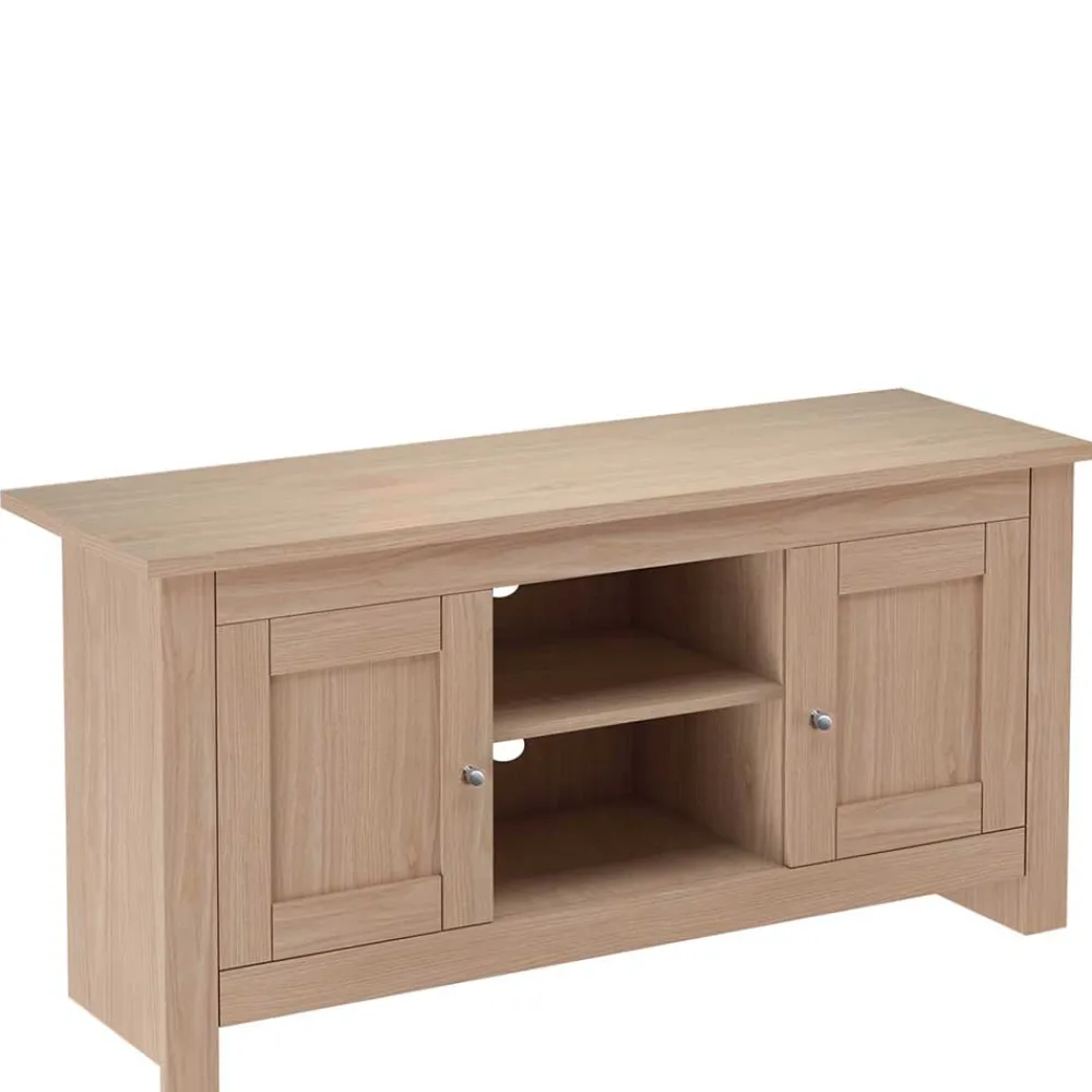 Wohnen Tv & Hifi-Möbel|Lowboards<Eichefarbenes Landhaus TV Board 120x58x39 cm - Eliandas