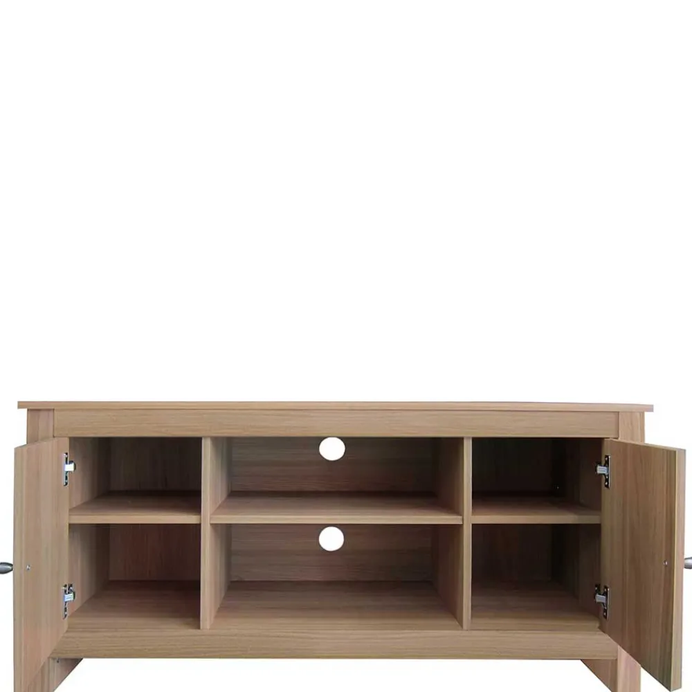 Wohnen Tv & Hifi-Möbel|Lowboards<Eichefarbenes Landhaus TV Board 120x58x39 cm - Eliandas