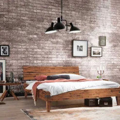 Wohnen Betten<Einzelbett Bett aus Massivholz Akazie - Cuatro