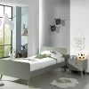 Wohnen Betten<Einzelbett in Graugrün & Gold - Appoloni (zweiteilig)