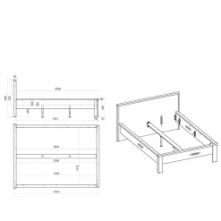 Wohnen Betten<Einzelbett in 90x200 oder 140x200 - Naiavio