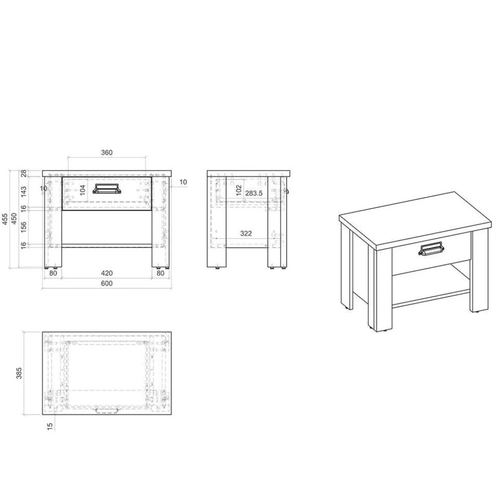 Wohnen Betten<Einzelbett in 90x200 oder 140x200 - Naiavio