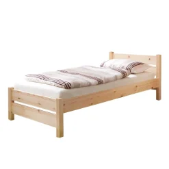 Wohnen Betten<Einzelbett Jeff aus Kiefer Massivholz