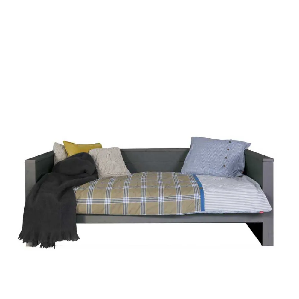 Wohnen Betten<Einzelbett Menkroa in Dunkelgrau