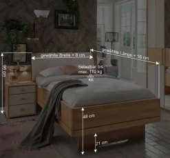 Wohnen Betten<Einzelbett mit Kunstleder Kopfteil in Beige - Emdsiva