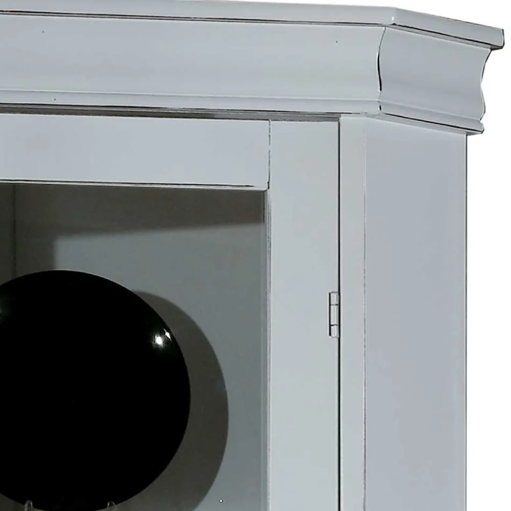 Wohnen Vitrinen<Elegante Eckvitrine im Vintage Landhaus Look - Zarinas