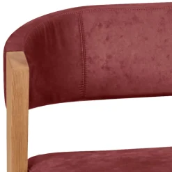 Wohnen Sitzbank<Elegante Esszimmer-Bank in Rot & Wildeiche - Ovenciana