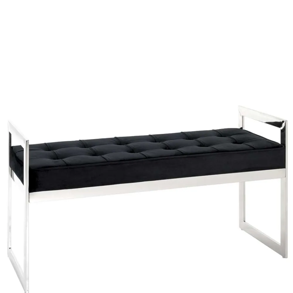 Wohnen Sitzbank<Elegante Sitzbank in Schwarz Samt - Moda