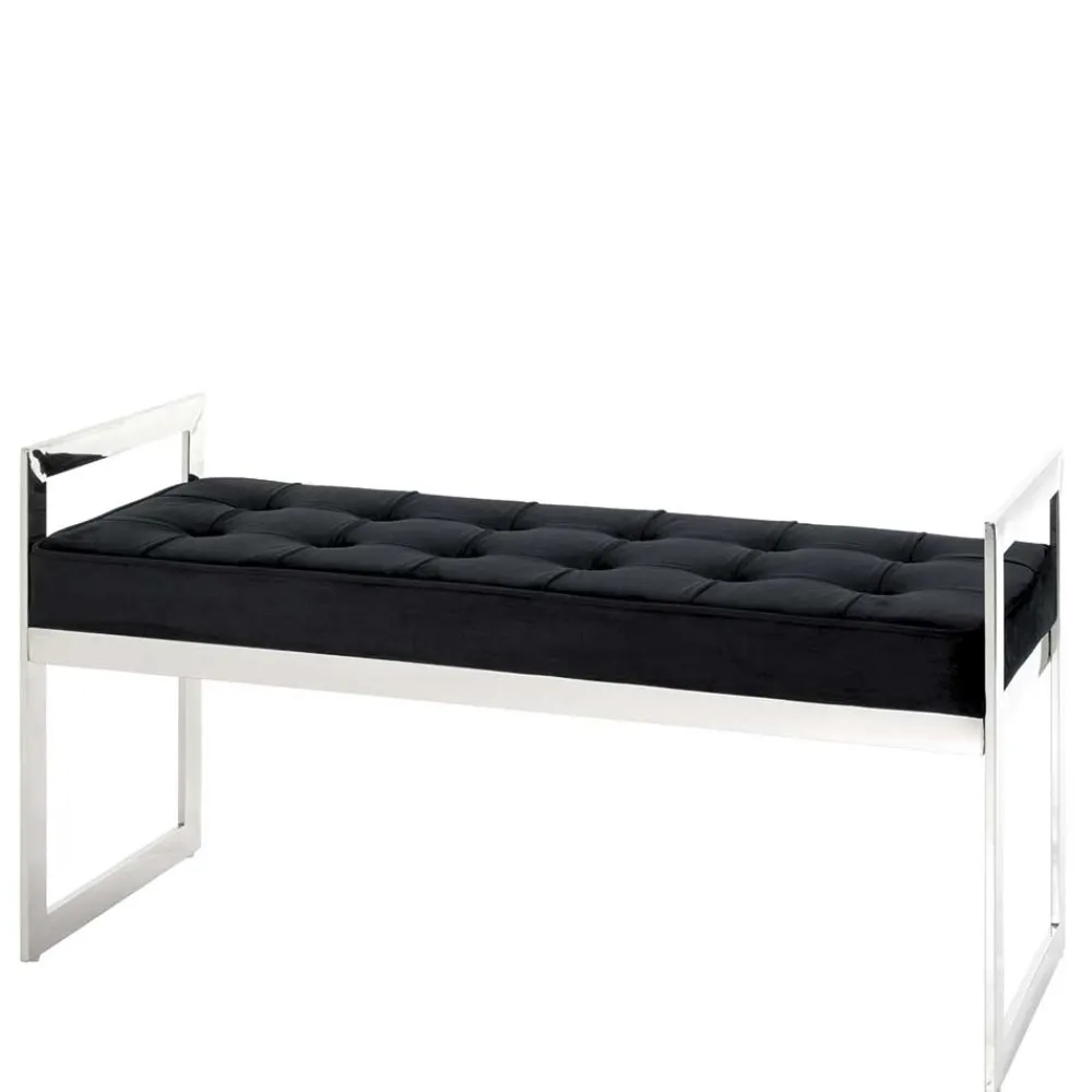 Wohnen Sitzbank<Elegante Sitzbank in Schwarz Samt - Moda